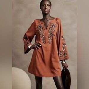 Banana Republic Terracotta Embroidered Blouse